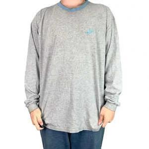 Nike Gray Long Sleeve Crew Neck Pullover Activewear Shirt Size XL